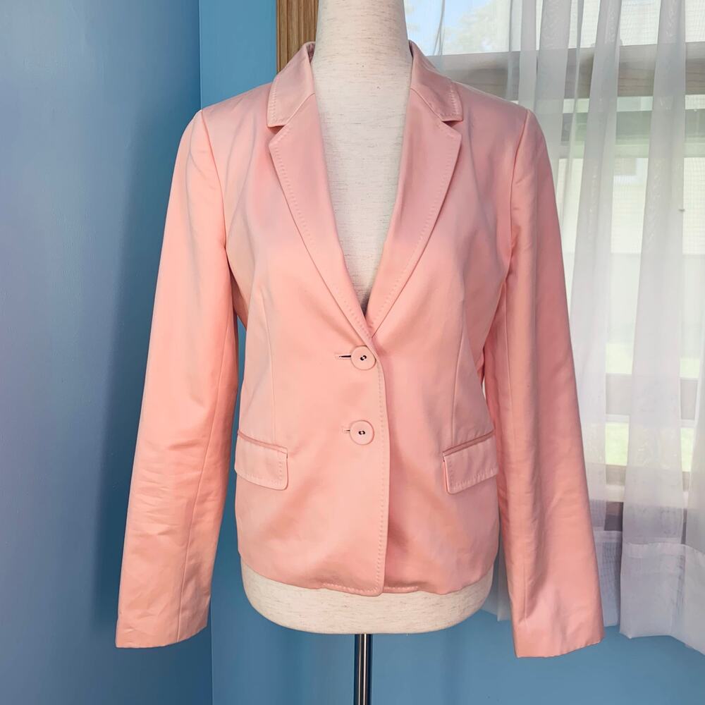 J. Crew Pink Sateen Cotton Blazer Size 2